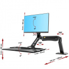 Ergonomická pracovní stanice na monitor a klávesnici s myší NB FC40B