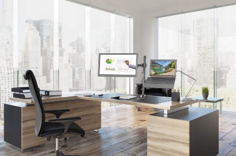 Stolní držák na monitor a notebook do vaší kanceláře - Fiber Mounts FM23