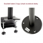V balení u držáku Edbak SV30 naleznete 2 typy stolních úchytů - na okraj stolu nebo do prostoru přes otvor nebo průchodku