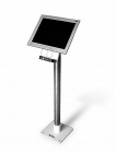 STD03 - Stojan pro LCD monitory a dotykové displeje, kotvení do podlahy, výška 105 cm | černá, stříbrná